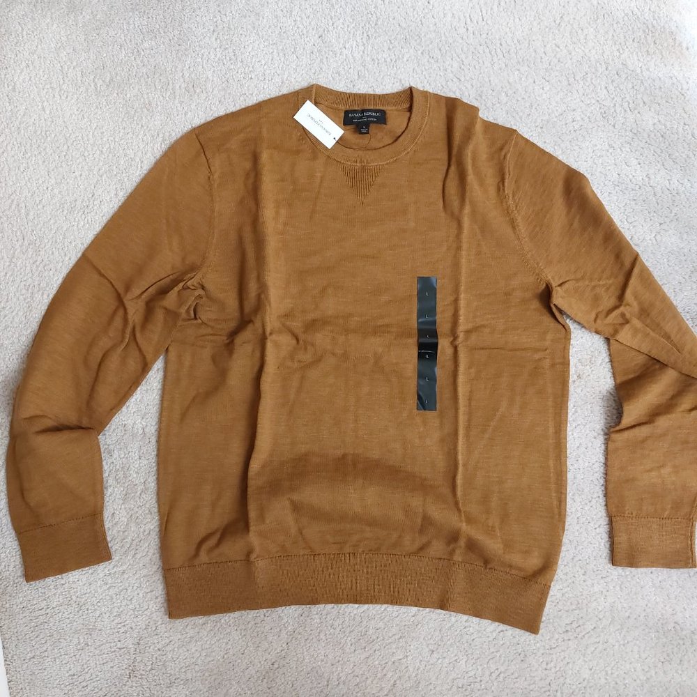 NEW Banana Republic Factory Long sleeve t shirt Men's Size L Brown